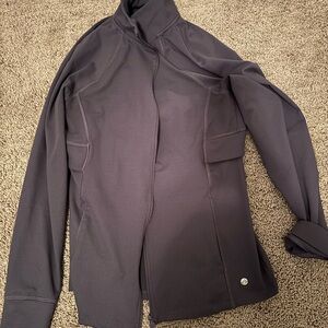 Dark Purple Athletic Zip-Up Jacket